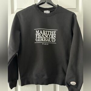 Women’s Marithe Francois Girbaud Black Crewneck Sweatshirt.
